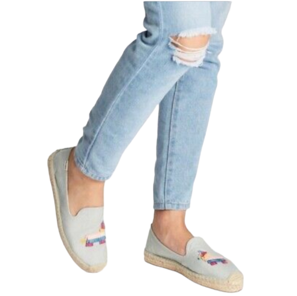 Soludos Llama Piñata Slip-on Espadrilles Khaki/Green Size 11